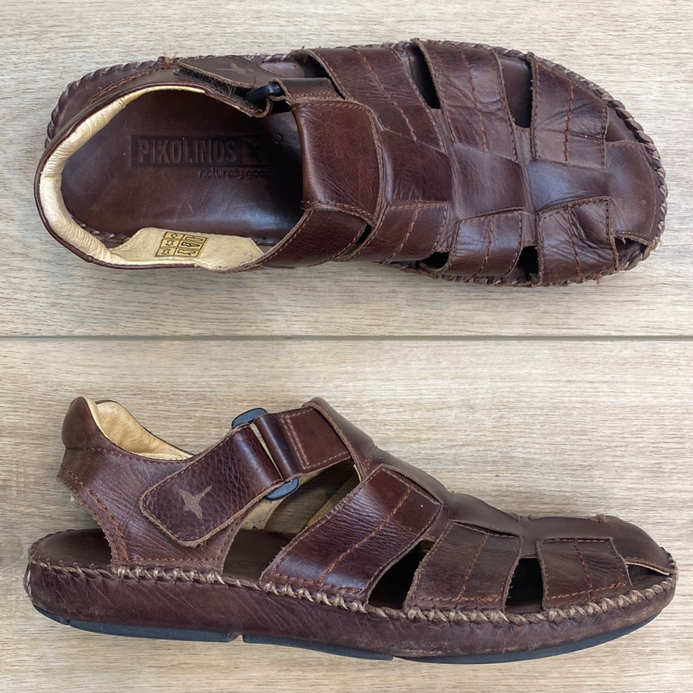 Pikolinos Tarifa Men's Sandals Brown Leather Gorpcore Casual Classic 42 8.5